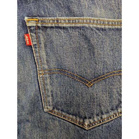 Levi's 501 Men’s Jeans 42x32 Button Fly Straight Fit Blue Denim Classic Vintage - Picture 7 of 13